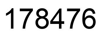 Número 178476 imagen negro