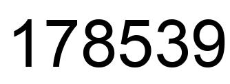 Number 178539 black image