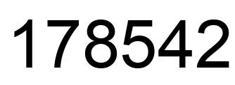 Number 178542 black image