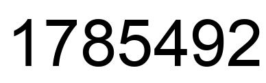 Number 1785492 black image