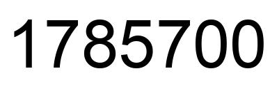 Número 1785700 imagen negro