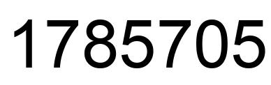 Number 1785705 black image