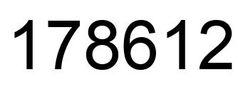 Number 178612 black image