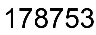 Number 178753 black image