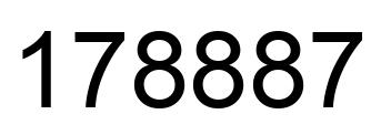Number 178887 black image