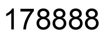 Number 178888 black image