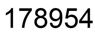 Número 178954 imagen negro