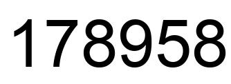 Número 178958 imagen negro