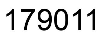 Número 179011 imagen negro