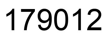 Número 179012 imagen negro