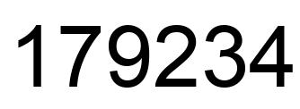 Número 179234 imagen negro