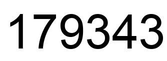 Número 179343 imagen negro