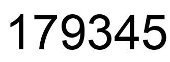 Número 179345 imagen negro