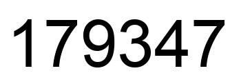 Number 179347 black image