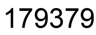 Number 179379 black image