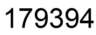 Número 179394 imagen negro