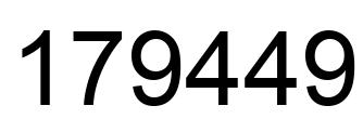 Number 179449 black image