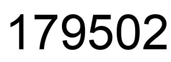 Number 179502 black image