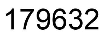 Number 179632 black image