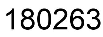 Number 180263 black image