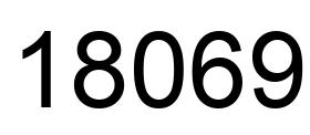 Number 18069 black image