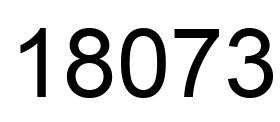 Number 18073 black image
