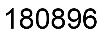 Number 180896 black image