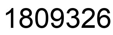 Number 1809326 black image