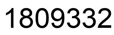 Number 1809332 black image