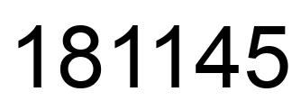 Number 181145 black image