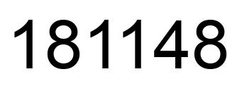 Number 181148 black image