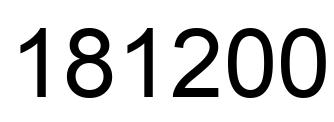 Number 181200 black image