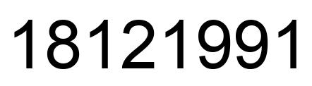 Number 18121991 black image