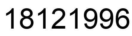 Number 18121996 black image