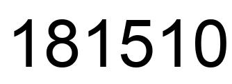 Número 181510 imagen negro