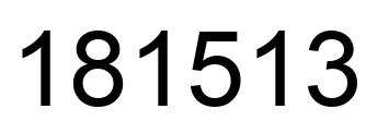 Número 181513 imagen negro