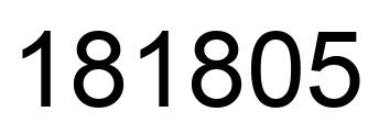 Número 181805 imagen negro