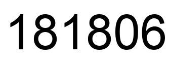 Number 181806 black image