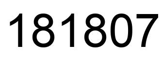 Number 181807 black image