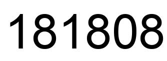 Número 181808 imagen negro