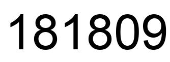 Number 181809 black image