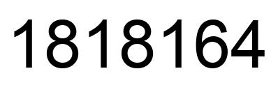 Number 1818164 black image