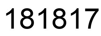 Número 181817 imagen negro