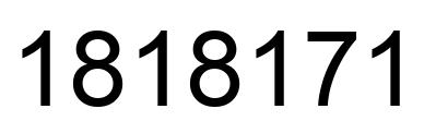 Number 1818171 black image