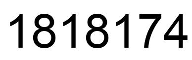 Number 1818174 black image