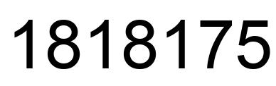 Number 1818175 black image