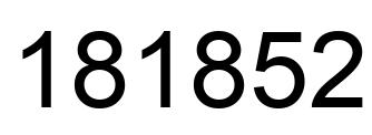 Number 181852 black image