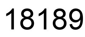 Número 18189 imagen negro