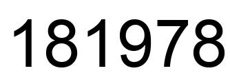 Number 181978 black image