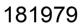 Number 181979 black image